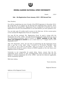 Re-registration Form of BTS 2nd