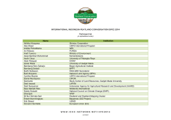 www.iccc-network.net/iipc2014 International Indonesia Peatland