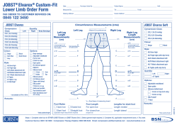 JOBST® Elvarex® Custom-Fit Lower Limb Order Form