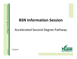 BSN, Accelerated 2nd Degree Pathway information session