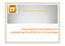 Instructions to bidders for uploading the BOQ for uploading the BOQ