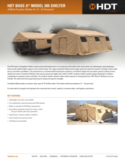 HDT Base-X&reg; MoDel 305 sHelTer
