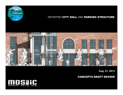 Aug. 21, 2013 CONCEPTS DRAFT REVIEW WHITEFISH CITY HALL