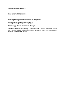 Supplemental Information Defining Estrogenic Mechanisms of