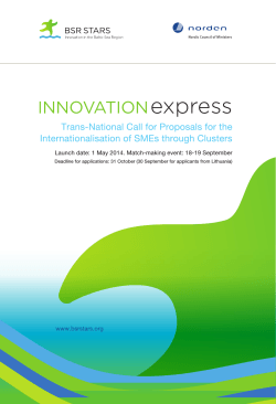 BSR Stars Innovation Express Brochure 2014