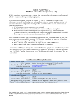 4 YEAR FLIGHT PLAN: BS/BSE in Science Education (Chemistry 6