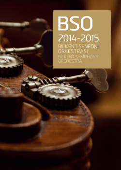 2014-15 Sezon Programı - Bilkent Senfoni Orkestrası