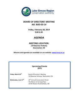 Board of Directors Meeting Agenda (Full), February 28, 2014