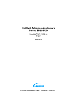 Hot Melt Adhesive Applicators Series SB60‐BoD