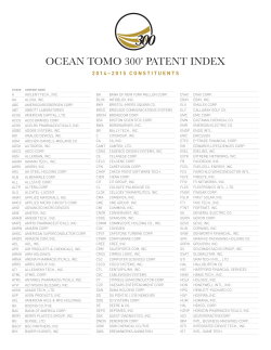 2014/2015 Ocean Tomo 300® Patent Index Constituent List