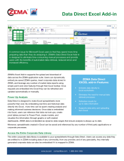 Data Direct Excel Add-in