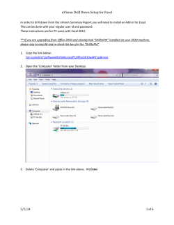 nVision Drill Down Setup for Excel