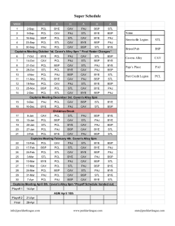 Super Division Schedule (pdf) 2014-2015