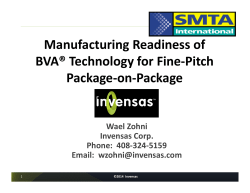 Manufacturing Readiness of BVA® Technology for Fine