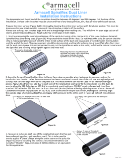 Armacell Spiralflex Duct Liner Installation Instructions