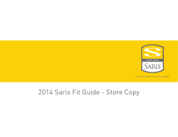 2014 Saris Fit Guide - Store Copy