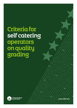 Assessment Criteria for Self Catering Operators on Quality Grading