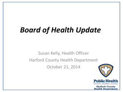 Board of Health Presentation- October 21, 2014