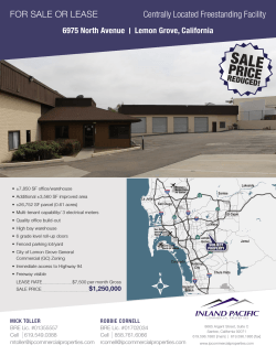 FOR SALE OR LEASE Centrally Located Freestanding Facility