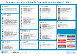 Dundee Secondary Schools Competition Calendar