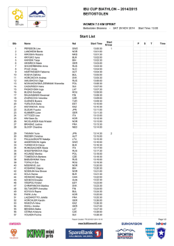 IBU CUP BIATHLON &ndash; 2014/2015 BEITOSTOLEN