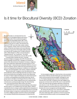 Is it time for Biocultural Diversity (BCD)