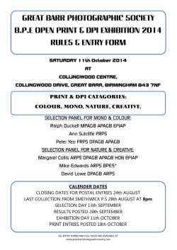 GREAT BARR PHOTOGRAPHIC SOCIETY B.P.E OPEN PRINT