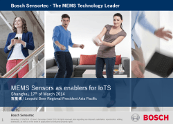 Bosch Sensortec - The MEMS Technology Leader