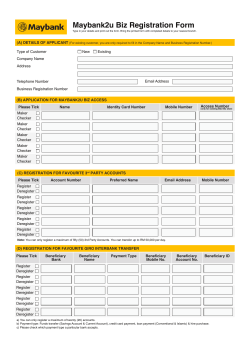 Maybank2u Biz Registration Form
