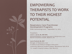 empowering therapists to work to their highest potential