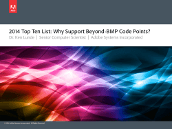 2014 Top Ten List: Why Support Beyond-BMP Code