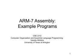 Example Programs - The University of Texas at Arlington