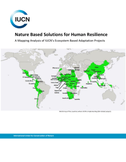 Nature Based Solutions for Human Resilience