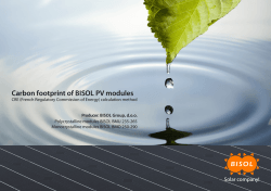 See the carbon footprint of BISOL PV modules