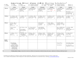 American River Alano (ARA) Meeting Schedules*