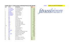 FITNESS SPAS U.S. BOM LISTING DIAGRAMS/PHOTOS AND