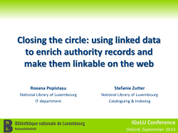using linked data to enrich authority records and make them