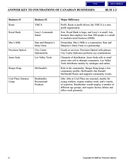 answer key to foundations of canadian businesses blm 1-2