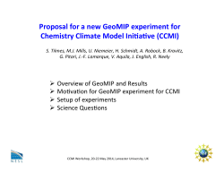 Proposal for GeoMIP simulations as part of CCMI