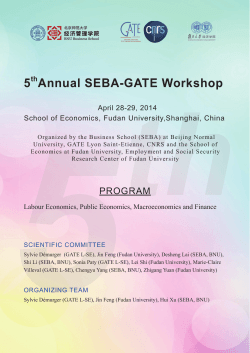 5 Annual SEBA-GATE Workshop