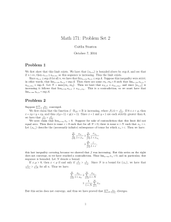 Math 171: Problem Set 2