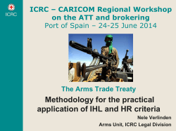 ICRC – CARICOM Regional Workshop on the ATT