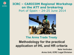 ICRC &ndash; CARICOM Regional Workshop on the ATT