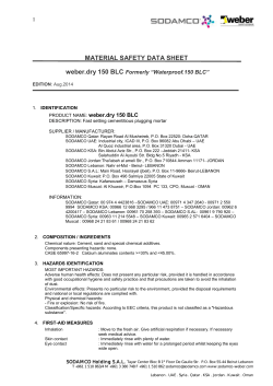 Printable MSDS (PDF) weber.dry 150 BLC - Sodamco