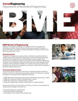 Printable Summary of the BME Master of Engineering Program