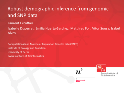 Robust Demographic Inference from Genomic and SNP Data (slides)