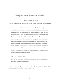 Semiparametric Transition Models - Eea