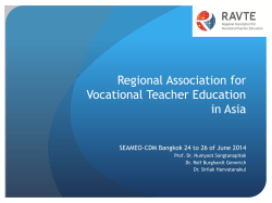 Regional Association for Vocational Teacher Education in Asia