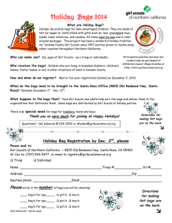 Holiday Bags 2014 - Girl Scouts of Northern California