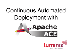 Continuous Automated Deployment with Apache ACE